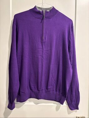 Alashan Mens Cotton & Cashmere Quarter Zip Sweater XL